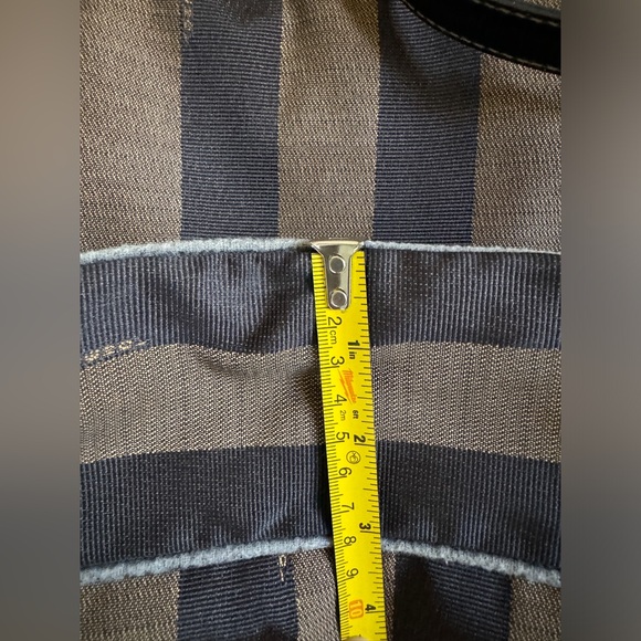 Fendi Black Brown Pequin Canvas Shoulder Bag - Picture 16 of 16